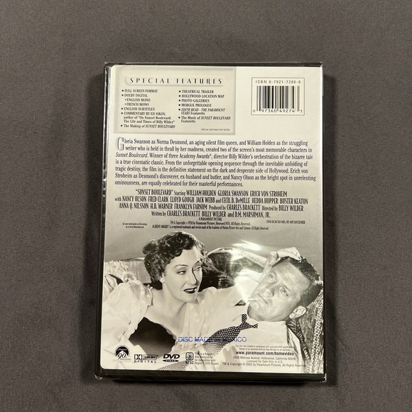 Sunset Boulevard (DVD, 2002, Collectors Edition) ~ NEW SEALED - Picture 2 of 2